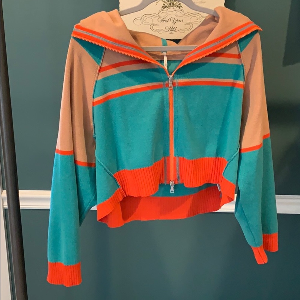 Free people cropped zip up